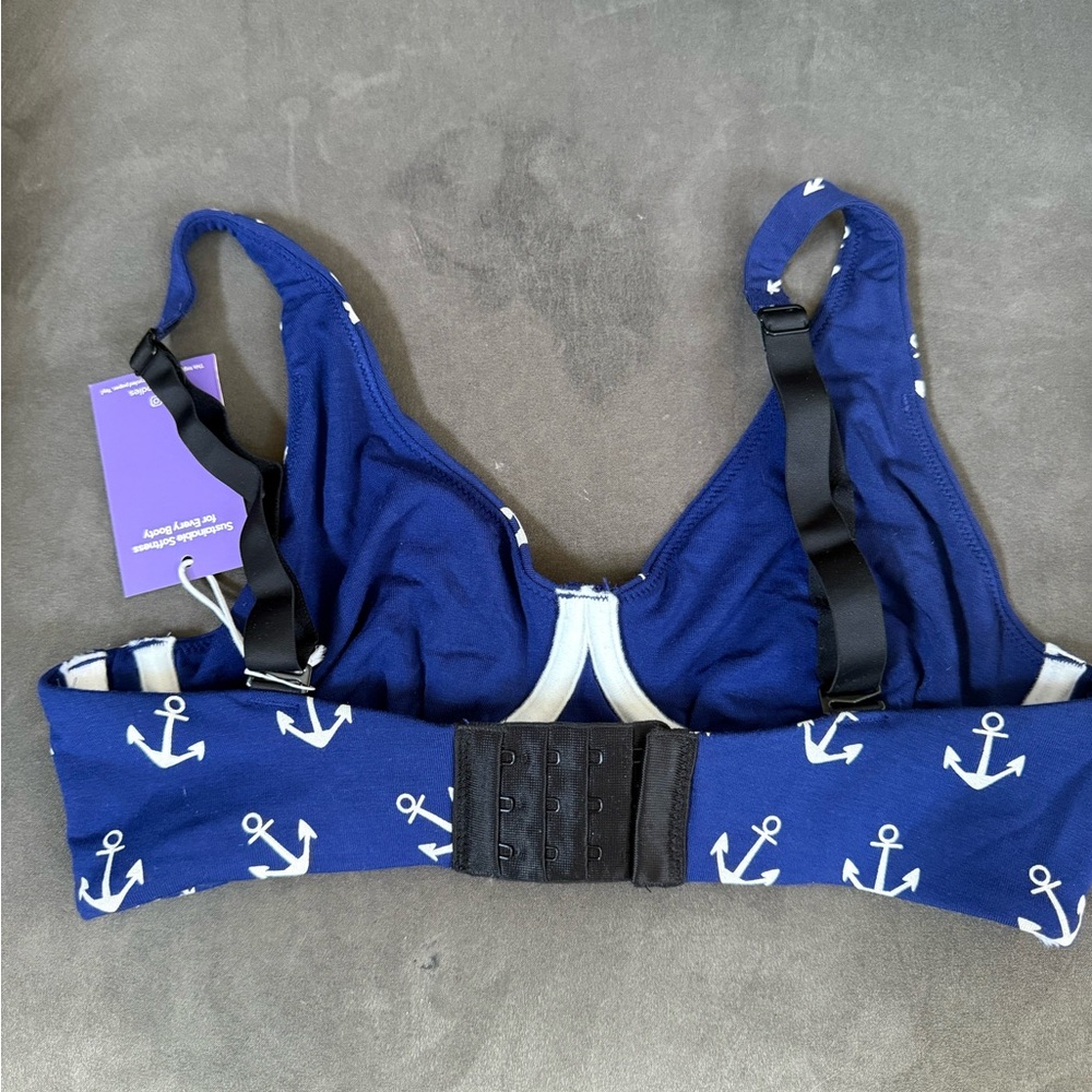 MeUndies UltraModal™ FeelFree Longline Bralette Anchors Away. Size S. - Picture 3 of 7